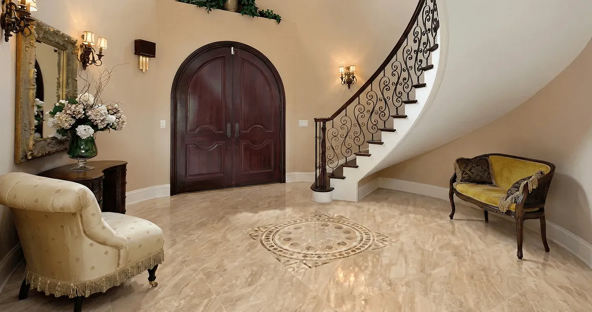 Entrance hall with professionally installed ceramic tile flooring in Myrtle Beach SC